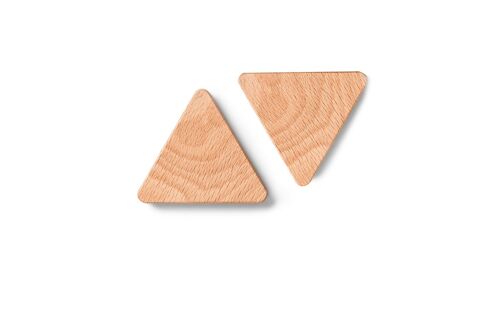 2 pack keyholder triangle 'tiny'  – beech