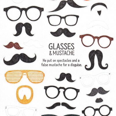 Stickers lunettes et moustaches