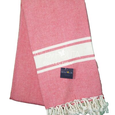 Fouta Eponge Mdele Ibiza 100*200 cm Rouge Ferrari