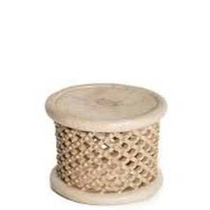 Tabouret en bois beige 60 cm