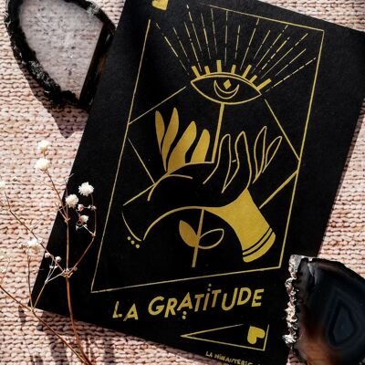 Illustration carte de Tarot - La Gratitude - Sérigraphie artisanale