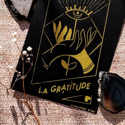 Illustration carte de Tarot - La Gratitude - Sérigraphie artisanale