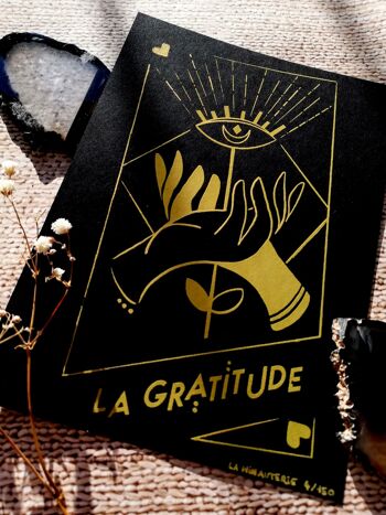 Illustration carte de Tarot - La Gratitude - Sérigraphie artisanale 2