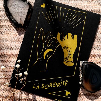 Tarot card illustration - La Sorority - Hand-made silkscreen