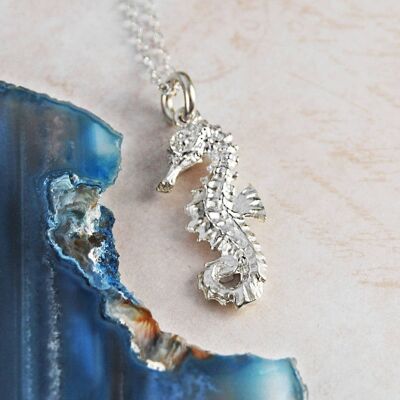 Seahorse Silver Necklace - Rose Gold
