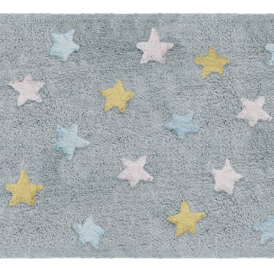 Tapis 100% algodón stars bleu/ multicolor tk multicolor