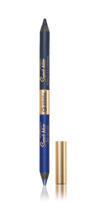 Perfect Eyepencil duo super bluePerfect, double eye-crayon, teintes bleues mates et métalliques 1