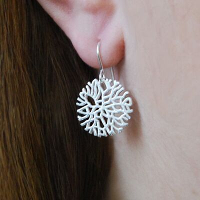 Frost Silver Drop Earrings - Drops+Necklace Set