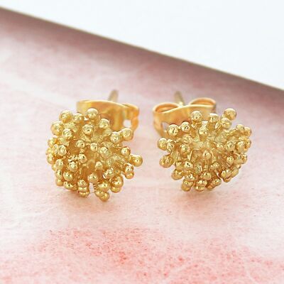 Dandelion Rose Gold Silver Necklace - Stud Earrings