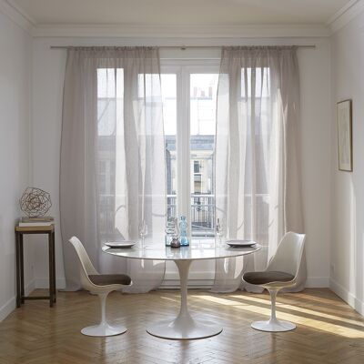 Sheer curtains SHADOW Light gray 350x298 cm