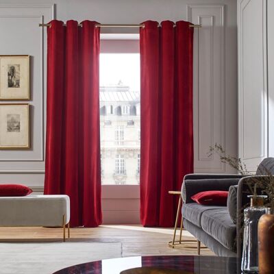 DARIO Red Golden Eyelet Curtain 137x280 cm