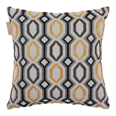 Enveloppe de coussin BARTOLO Gris et jaune 40x40 cm