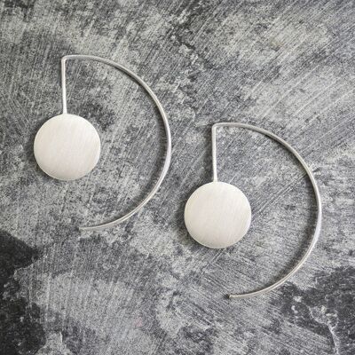 Coiled Sterling Silver Long Drop Earrings - Earrings