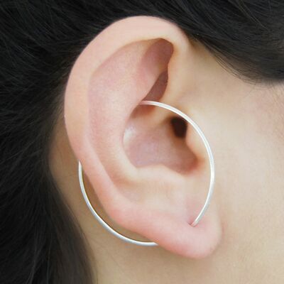 Triangle Silver Ear Cuffs - Pair of Earrings