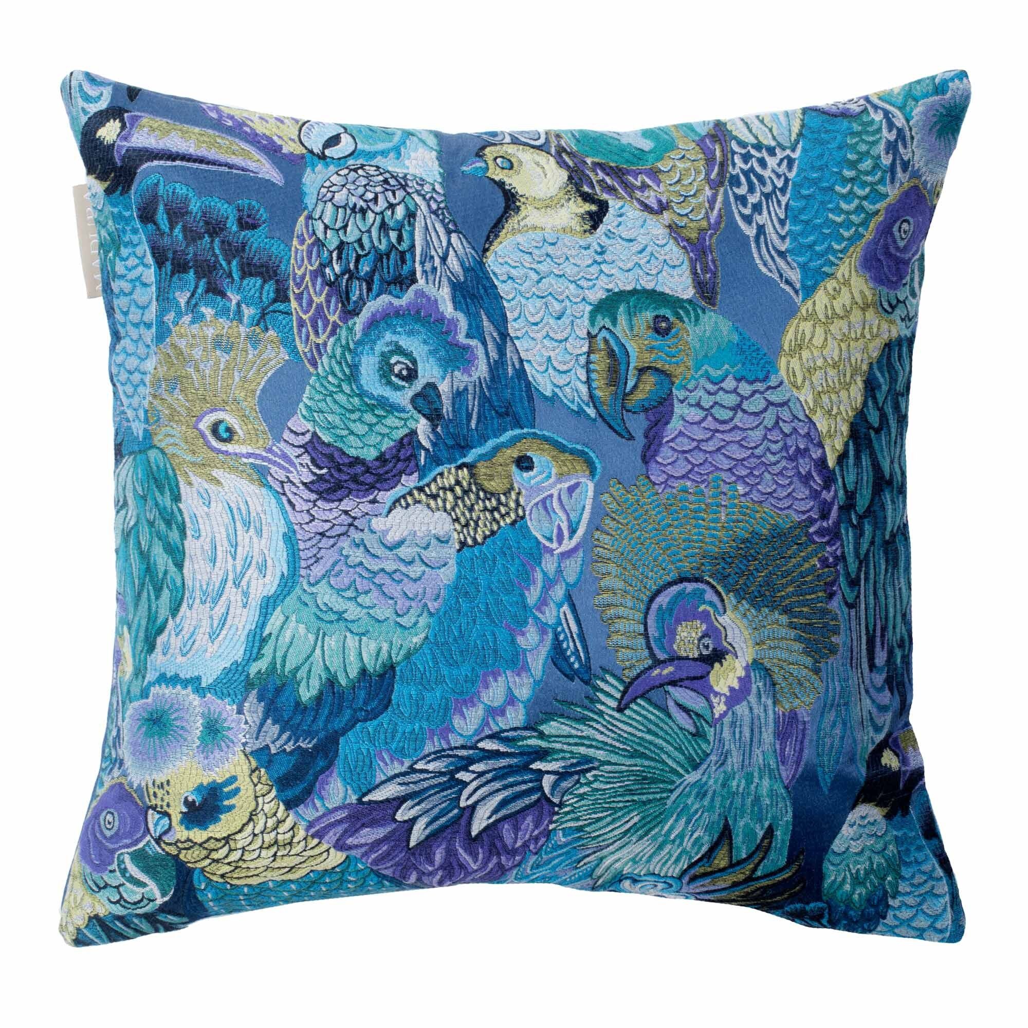 Compra Fodera per cuscino JUNGLE BIRDS Blu Verde 40x40 cm all'ingrosso