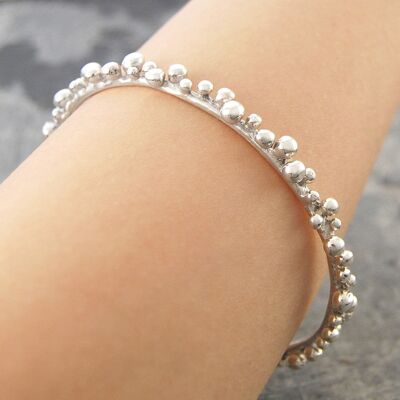 Silver and Gold Mother of Pearl Friendship Bracelet - Sterling Silver (SOLD OUT) - White Pearl (SOLD OUT)