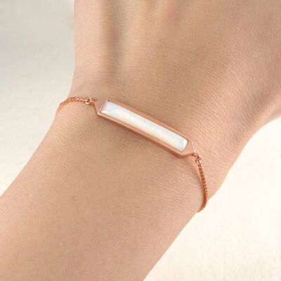 Silver and Gold Mother of Pearl Friendship Bracelet - 18k Yellow Gold Plated (SOLD OUT) - White Pearl (SOLD OUT)