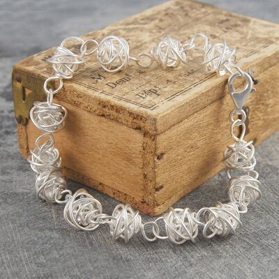 Nest Designer Silver Bracelet - Necklace & Bracelet Set