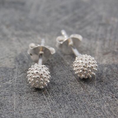 Sycamore Gold Stud Earrings - Rose Gold Vermeil