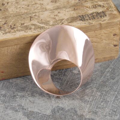 Swirl Designer Rose Gold Brooch - Sterling Silver (Polished)