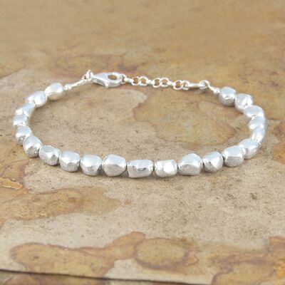 Nugget Designer Silver Bracelet - Conjunto de collar y pulsera