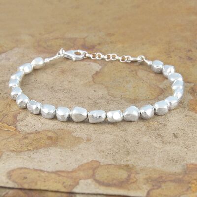 Nugget Designer Silver Bracelet - Necklace & Bracelet Set