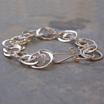 Planet Silver Long Drop Earrings - Necklace (18"), Bracelet + Earrings