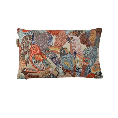 Cushion cover JUNGLE BIRDS Multicolour orange 28x47 cm
