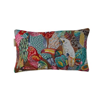 Cushion cover JUNGLE BIRDS Brown in multiple colors 28x47 cm