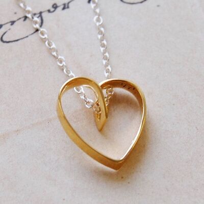 Lace Gold Heart Pendant Necklace - Drop Earrings & Pendant Set