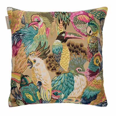 Enveloppe de coussin JUNGLE BIRDS multicouleur 60x60 cm