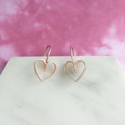 Silver Lace Heart Stud Earrings - Drop Earrings