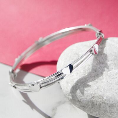 Abgestuftes Pfefferkorn-Klobiges Silberarmband - Halskette - Halskette 17"