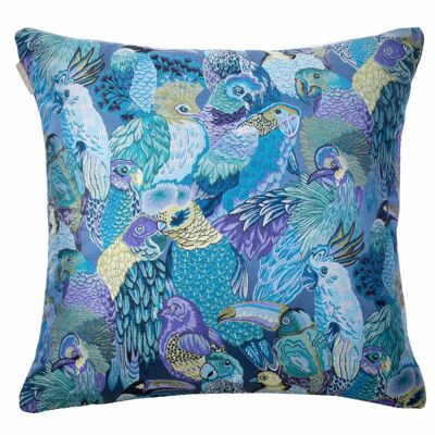 Fodera per cuscino JUNGLE BIRDS Blu Verde 28x47 cm