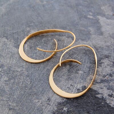 Silver Curl Hoop Earrings - Sterling Silver