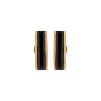 BOUCLE D'OREILLE URBAN STUD - Onyx noir 2