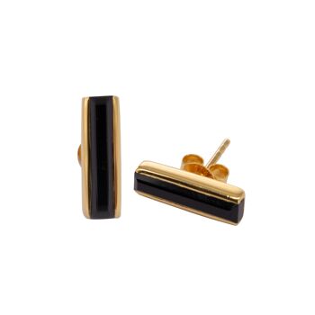 BOUCLE D'OREILLE URBAN STUD - Onyx noir 3