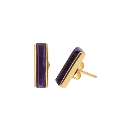 URBAN STUD EARRING - Amethyst