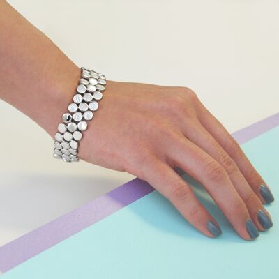 Scales Chunky Silver Bracelet - Halskette & Armband Set