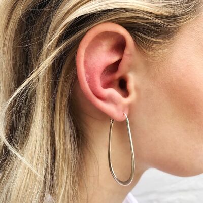 Loops Silver Drop Earrings - Bracelet