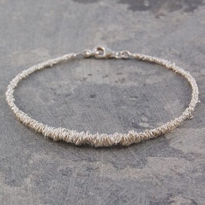 Loops Silver Drop Earrings - Necklace & Bracelet Set