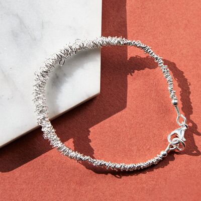 Loops Designer Silver Bracelet - 16" - Necklace