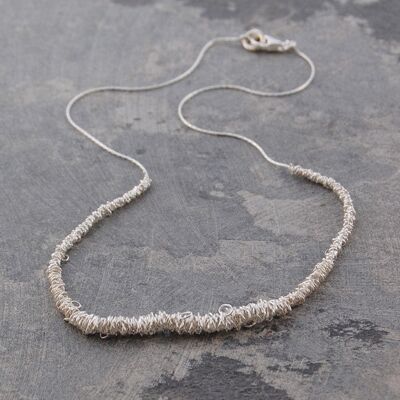 Loops Designer-Silberarmband – 16 Zoll – Armband und Halskette und Ohrhänger
