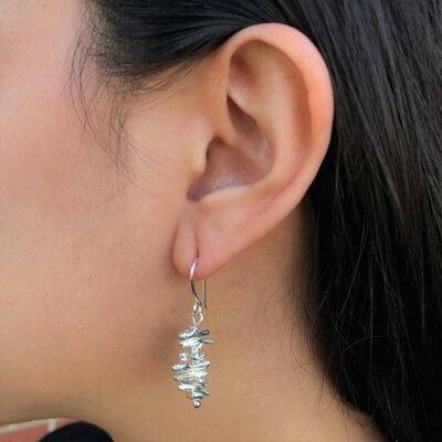Coral Elements Silberne Ohrhänger - Halskette