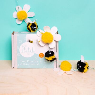 Kit de bricolage Pom Pom Bee & Daisy Garland