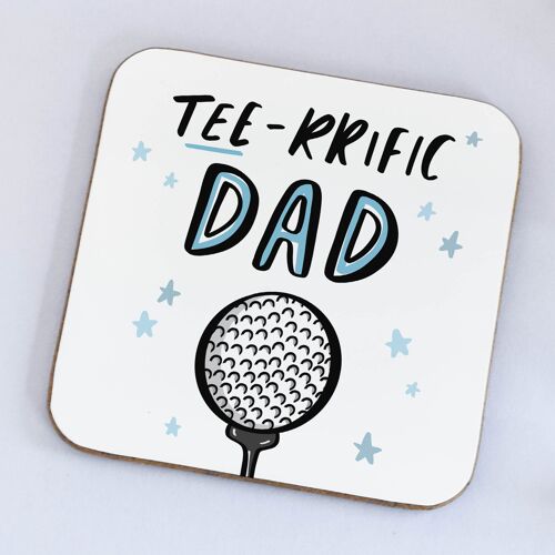 Tee-Rrific Dad Coaster - Dad Golf Gift