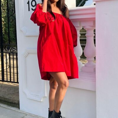 Red Off Shoulder Dress