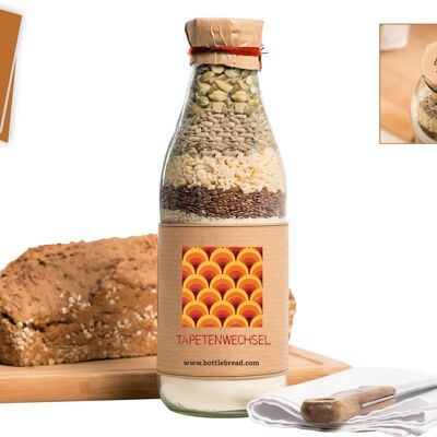 BottleBread "change of scenery" retro design baking mix bread baking mix in a glass bottle gift moving in gift moving in new apartment