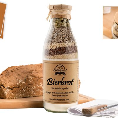 BottleBread "Beer Bread" Baking Mixture Bread Baking Mixture in a Glass Bottle Birthday Present Birthday Present