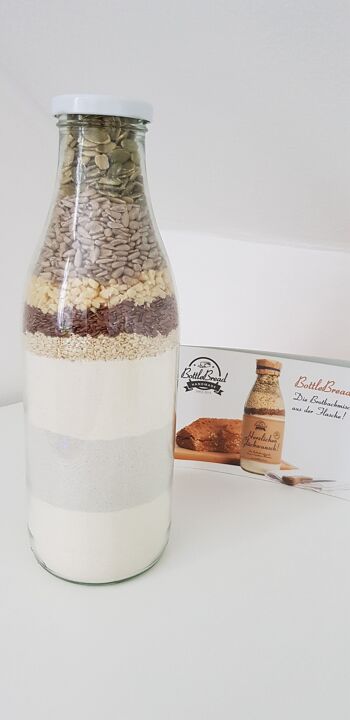 BottleBread Mélange à pâtisserie "Merci beaucoup" Mélange à pain dans une bouteille en verre cadeau idée cadeau Merci 4